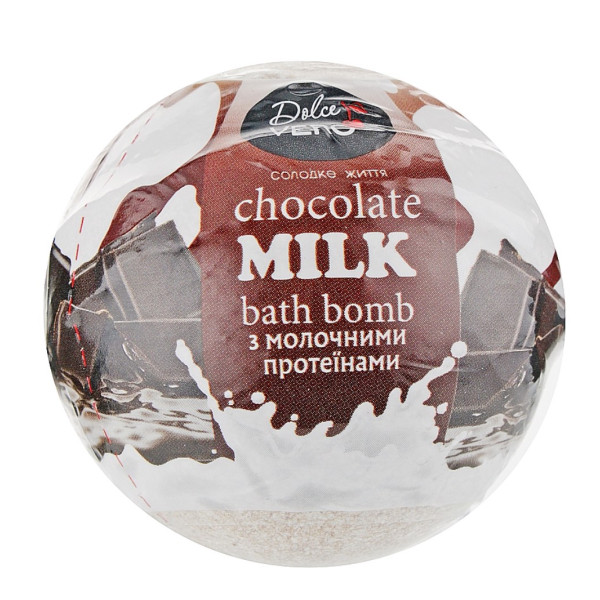Бомба для ванн з протеїнами молока "CHOCOLATE MILK" 75 г 43865 фото 1