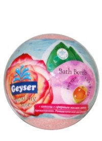 Бомба для ванн гейзер Sparkling Rose з капсулами ефірної олії, 140 г