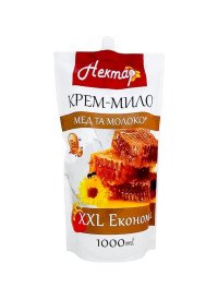 Крем-мыло "Мед и молоко" дой-пак, 1000мл НЕКТАРЬ Крем-мыло "Мед и молоко" дой-пак, 1000мл НЕКТАРЬ