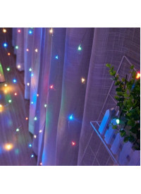 Гірлянда Штора-Роса 100 LED 3 x 0.6 м статична різнокольорова 40506 фото