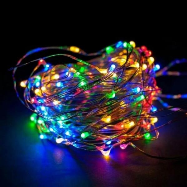 Гірлянда Роса на батарейках (3-R6) 5м 50LED (кольорова) 54929 фото 1