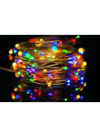 Гірлянда Роса на батарейках (3-R6) 10м 100LED (кольорова) 54931 фото