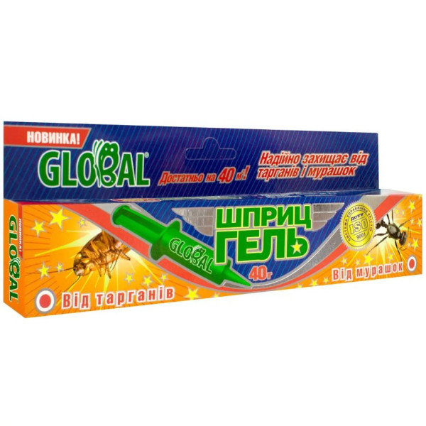 Гель "Global" от тараканов и муравьев, 40 г 10699 фото 1