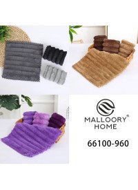 Плед полоска Шарпей Malloory home цвет микс в сумке 180 x 200 см