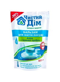 Бальзам для мытья посуды Алое с ионами серебра 500мл Чистый Дом