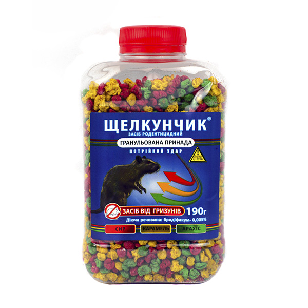 Щелкунчик гранула в пляшці (3 кольори) 190 г 9737 фото 1