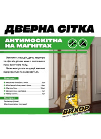 Сетка москитная ПТК на магнитах, коричневая 100 x 210 см (крепление на липучке) Сетка москитная ПТК на магнитах, коричневая 100 x 210 см (крепление на липучке)