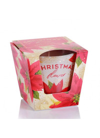 Свічка ароматизована в стакані 115гр Christmas flower