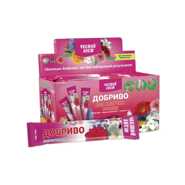 Добриво для квітучих рослин "Чистий лист" (100 г) 5619 фото 1