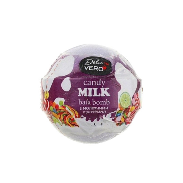 Бомба для ванн с протеинами молока "CANDY MILK" 75 г Dolce Vero 43862 фото 1