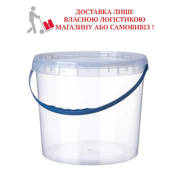 Ведро пластиковое круглое прозрачное, 10 л 53117 фото 1