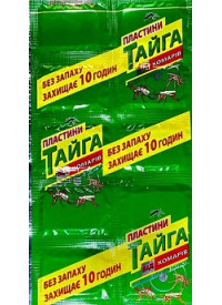 Пластини від комарів "Тайга" (10шт/250ящ)