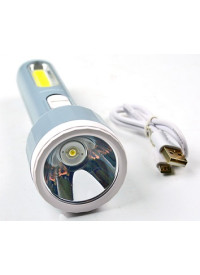 Ліхтарик ручний акумуляторний 3W LED/2W COB, TS 1856 (30шт/ящ)