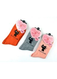 Носки женские полушерсть ассорти Котик (р.35-37)