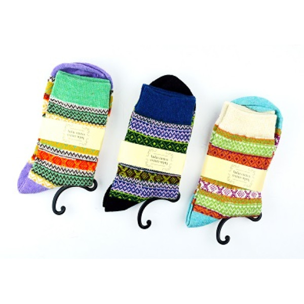 Носки женские махровые ассорти Орнамент (полоски) tutu anna 23231-15-15 36-39р(10уп/500меш) 53227 фото 1