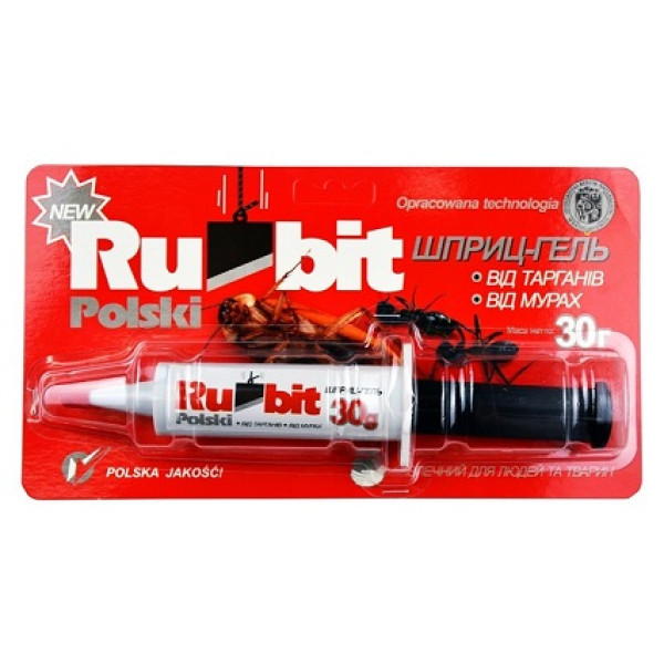 Шприц-гель от тараканов и муравьев "Rubit", 30 г 44442 фото 1