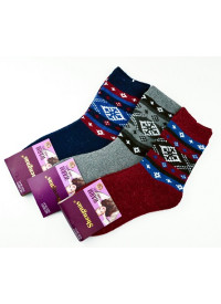 Шкарпетки жіночі ангора асорті Орнамент(006) Shengnas36-41(12уп/360міш)