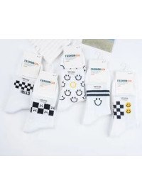Носки подростковые белые Микс Fashion Smile/Hello (р.22-24)