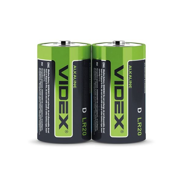 Батарейка лужна Videx LR20/D "SHRINK", 2 шт. 60334 фото 1