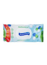 Салфетки влажные с клапаном "SuperFresh НОМЕ" Антибактериальные (72 шт.)