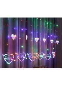 Гірлянда сердечки Love кольорова 20022-10-2 3М на 3 батарейки R6+USB 30шт/ящ 21942 фото