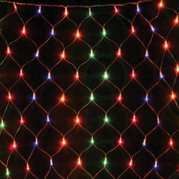 Гірлянда cітка кольрова 120 LED 1.5 x 1.5 м 55456 фото 1