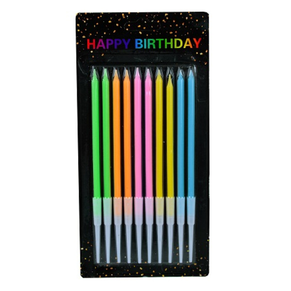 Свічки для торта "Happy Birthday", 10 шт. 49418 фото 1