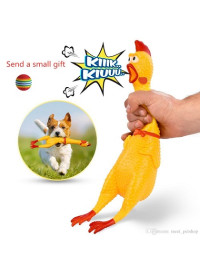 Игрушки для животных резиновая курица 16.5cm 35г