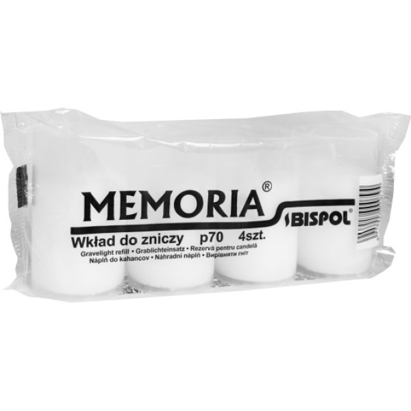 Свеча парафиновая Bispol Memoria в пластиковом корпусе 80 г 47245 фото 1