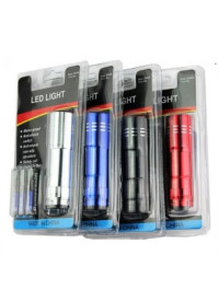 Фонарик карманный металлический светодиодный с батарейками 9 LED (951)