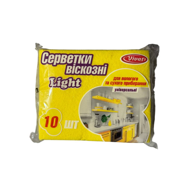 Серветка віскозна Light, 10 шт (50шт/ящ) 68954 фото 1