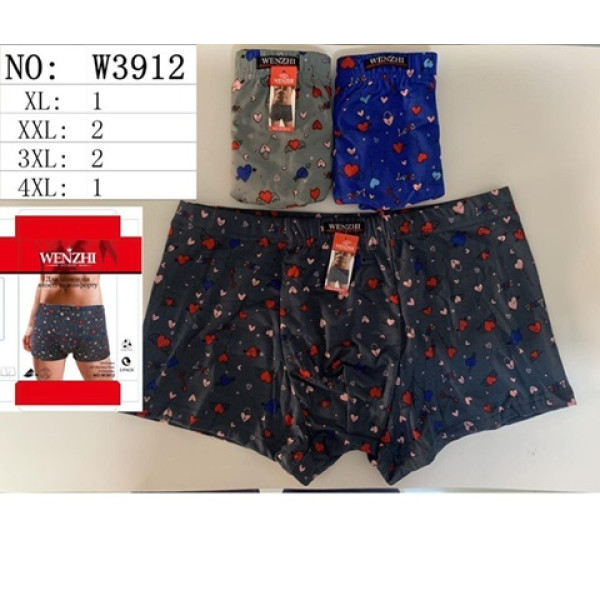 Трусы Wenzhi мужские XL -4XL р. арт W3912 (24/уп) 64778 фото 1