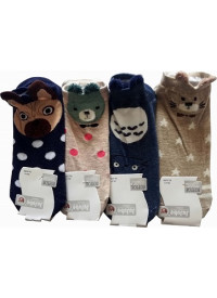 Носки женские котон ассорти короткие мордочки Jujube (36-41)