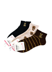 Носки женские короткие SPORT мишка Микс (р.36-41)