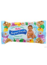 Салфетки влажные SuperFresh Детские, 15 шт 6369 фото