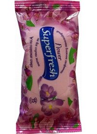 Салфетки влажные 15шт. SuperFresh Flower (120шт/ящ)