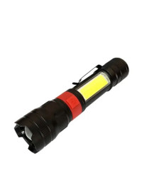 Ліхтарик ручний алюмінієвий з акумулятором та магнітом 1 LED Zoom