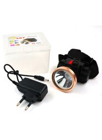 Ліхтарик на лоб 1 LED з акумулятором арт.020 (150шт/ящ) 54575 фото