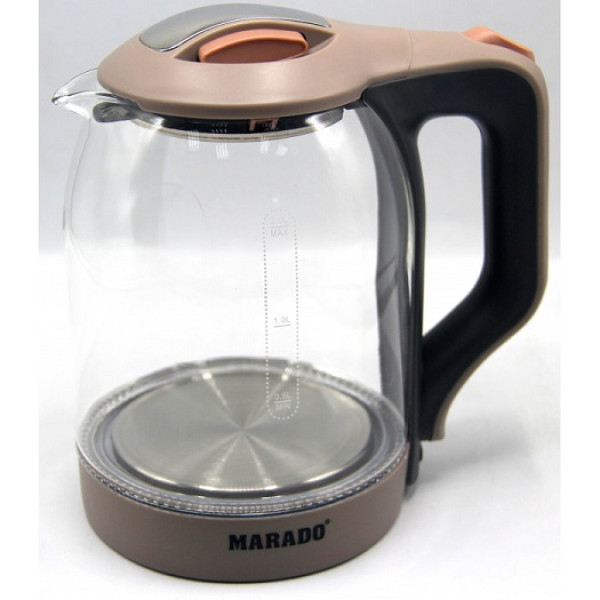 Электрочайник MARADO 2л стекло1500W MA-0806 арт.25525-17-12 16/ЯЩ 55519 фото 1