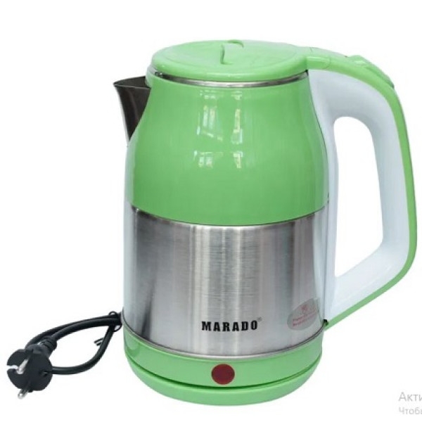 Електрочайник MARADO 2л  2000W MA-2.OA2 метал+пластік арт.25525-17-7 16/ящ 55511 фото 1