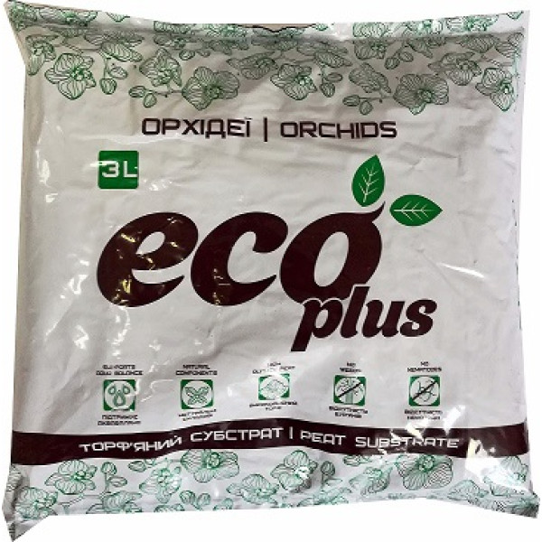 Торфяной субстрат для орхидей "ECO PLUS", 3л 19460 фото 1