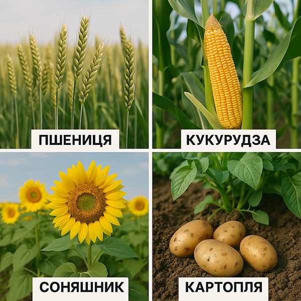 Культури, для яких підходять різні типи засобів захисту рослин
